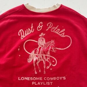 Lonesome Cowboy Red Zara Sweatshirt Size XL